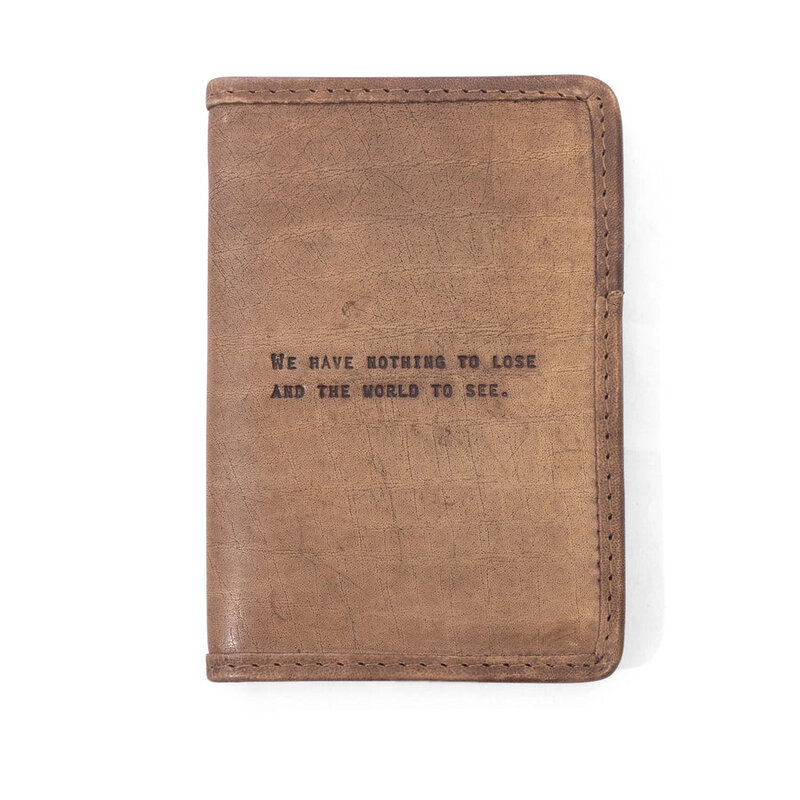 Sugarboo We Have Nothing to Lose Leather Passport Cover 4"x6"