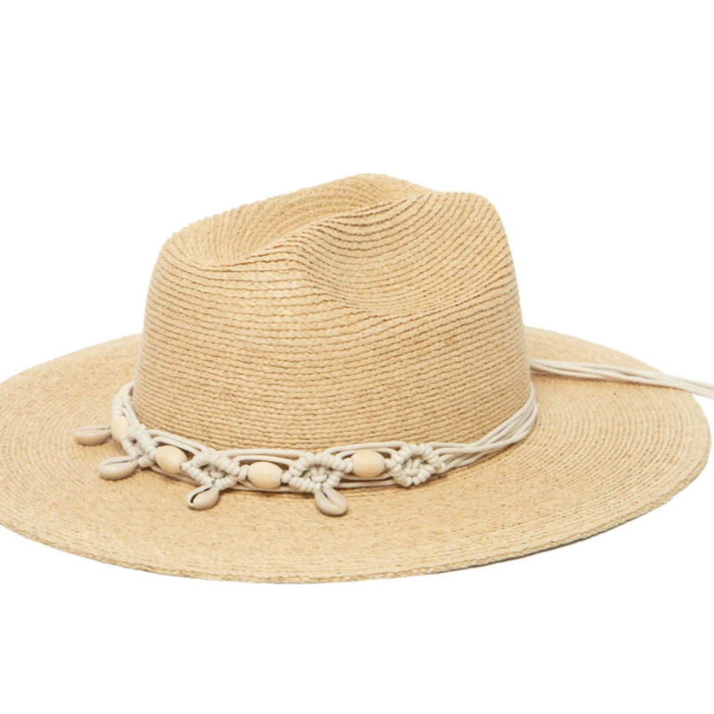 San Diego Hat Co SHELL - WOMEN'S RAFFIA BRAID CATTLEMANS CREASE SUN HAT