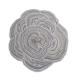 5' Round Wool & Cotton Tufted Organic Shaped Rug