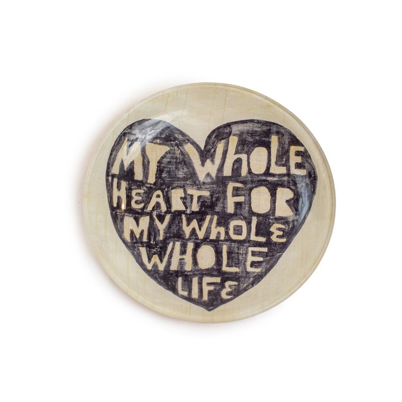 Sugarboo My Whole Heart Round Decoupage Plate