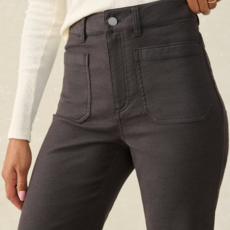 STRETCH TERRY PATCH POCKET PANT WASHED BLACK