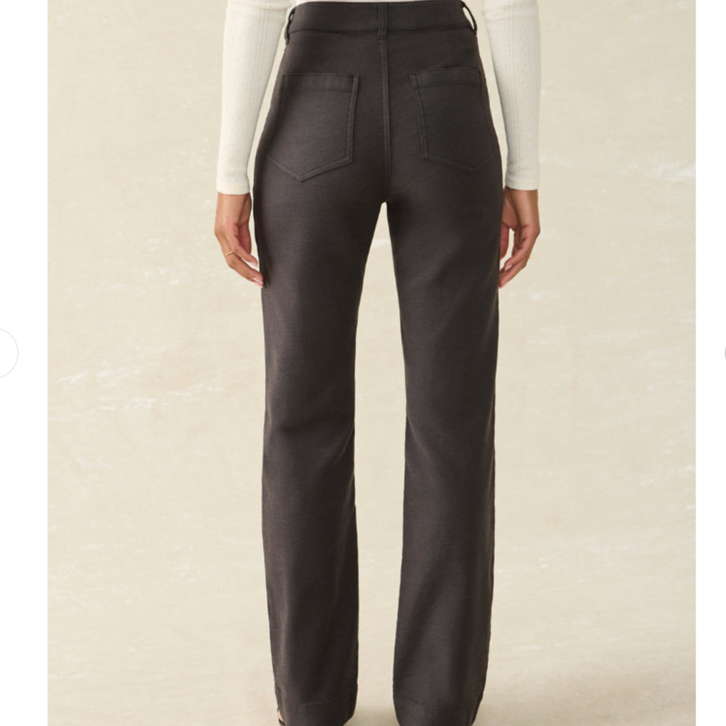 STRETCH TERRY PATCH POCKET PANT WASHED BLACK
