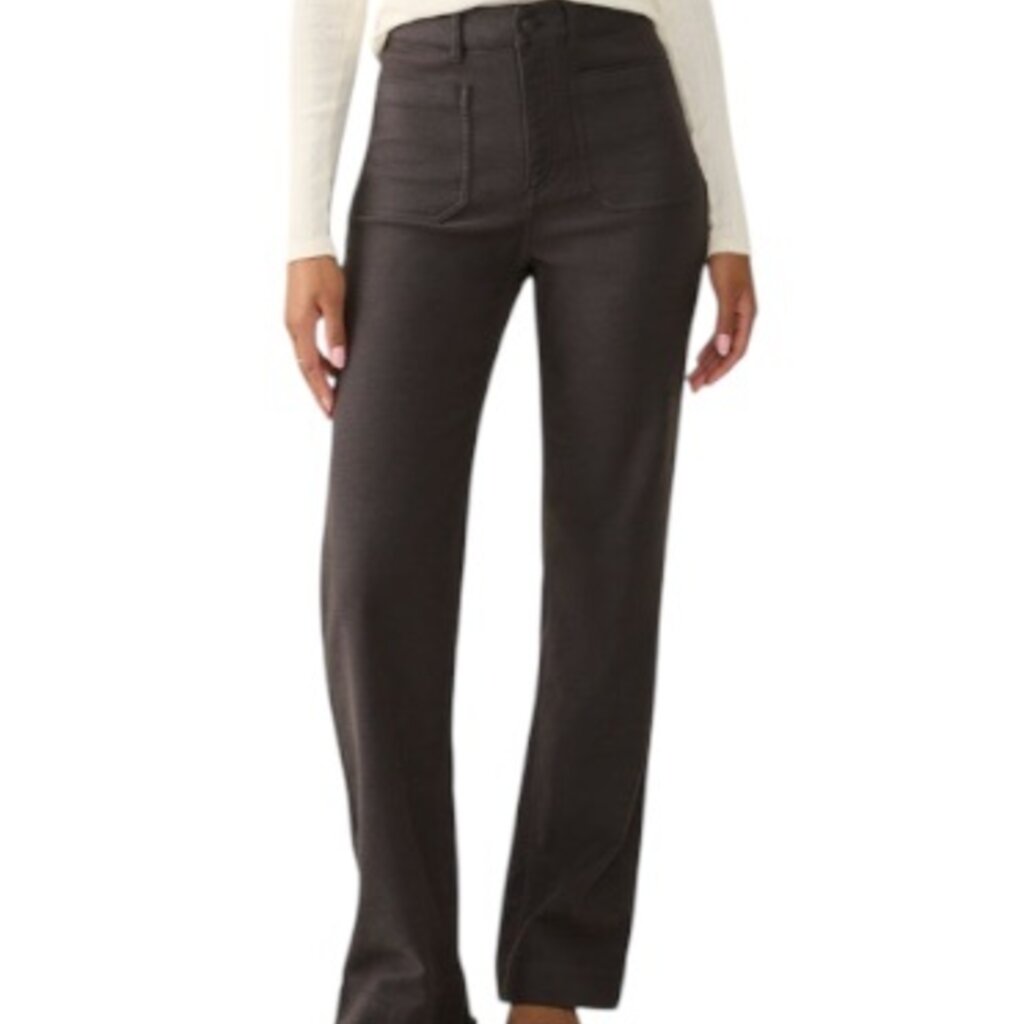 STRETCH TERRY PATCH POCKET PANT WASHED BLACK