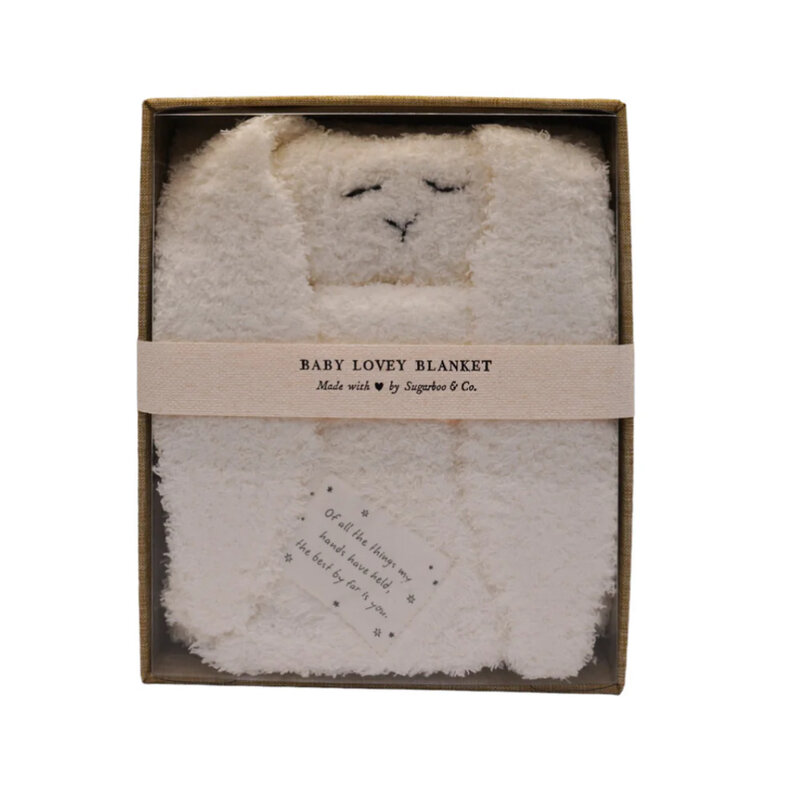 Sugarboo YOU ARE LOVED LITTLE ONE BUNNY BABY LOVEY BLANKET