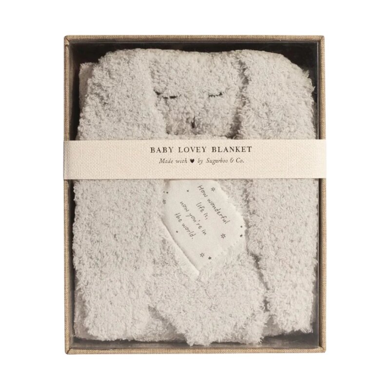 Sugarboo HOW WONDERFUL LIFE IS BUNNY BABY LOVEY BLANKET