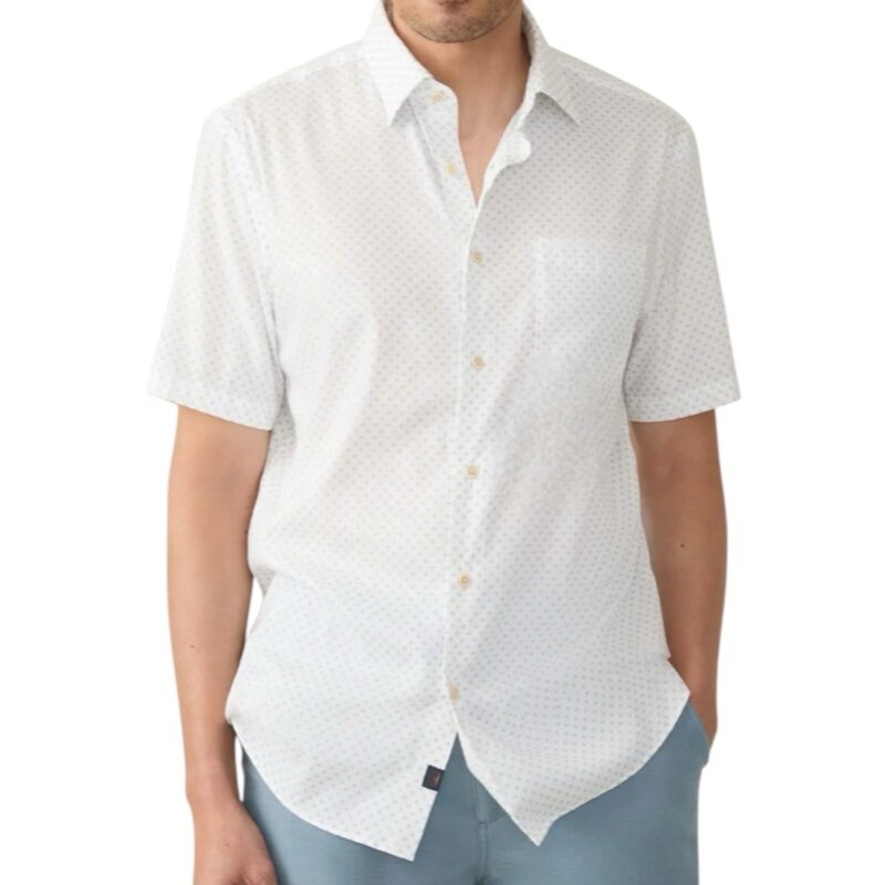 Faherty FOR HIM SHORTSLEEVE MOVEMENT SHIRT MIST SUNBURST