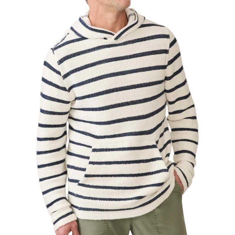 Faherty FOR HIM WHITEWATER HOODIE BOOTHBAY STRIPE