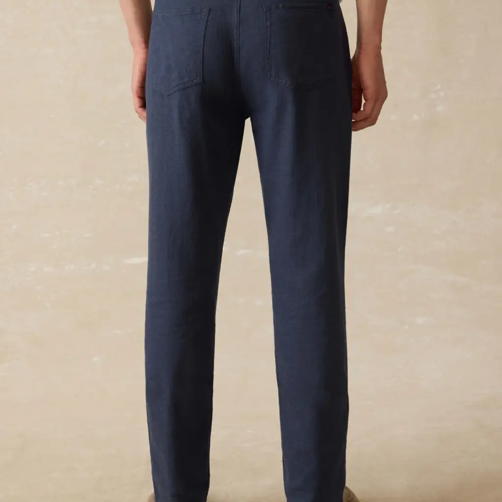 Faherty FOR HIM MOVEMENT LINEN 5 POCKET PANT DEEP SEA NAVY