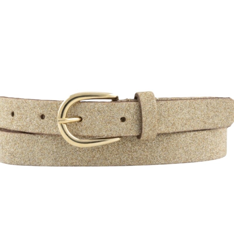 GLITTY SHIMMERING LEATHER BELT