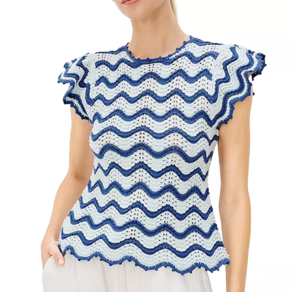 Rails COEN TOP AZURE SCALLOP