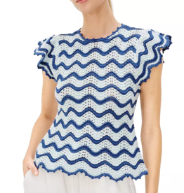 Rails COEN TOP AZURE SCALLOP