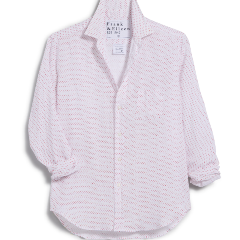 Frank & Eileen EILEEN Relaxed Button-Up Shirt RED NUMBERS