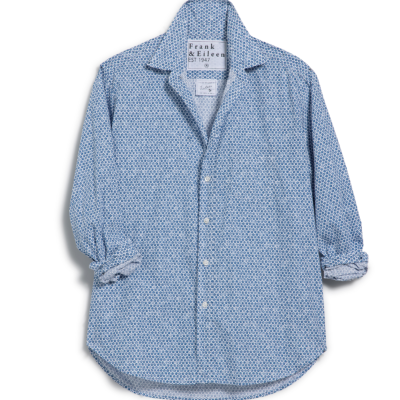 Frank & Eileen EILEEN Relaxed Button-Up Shirt SMALL BLUE FLOWERS