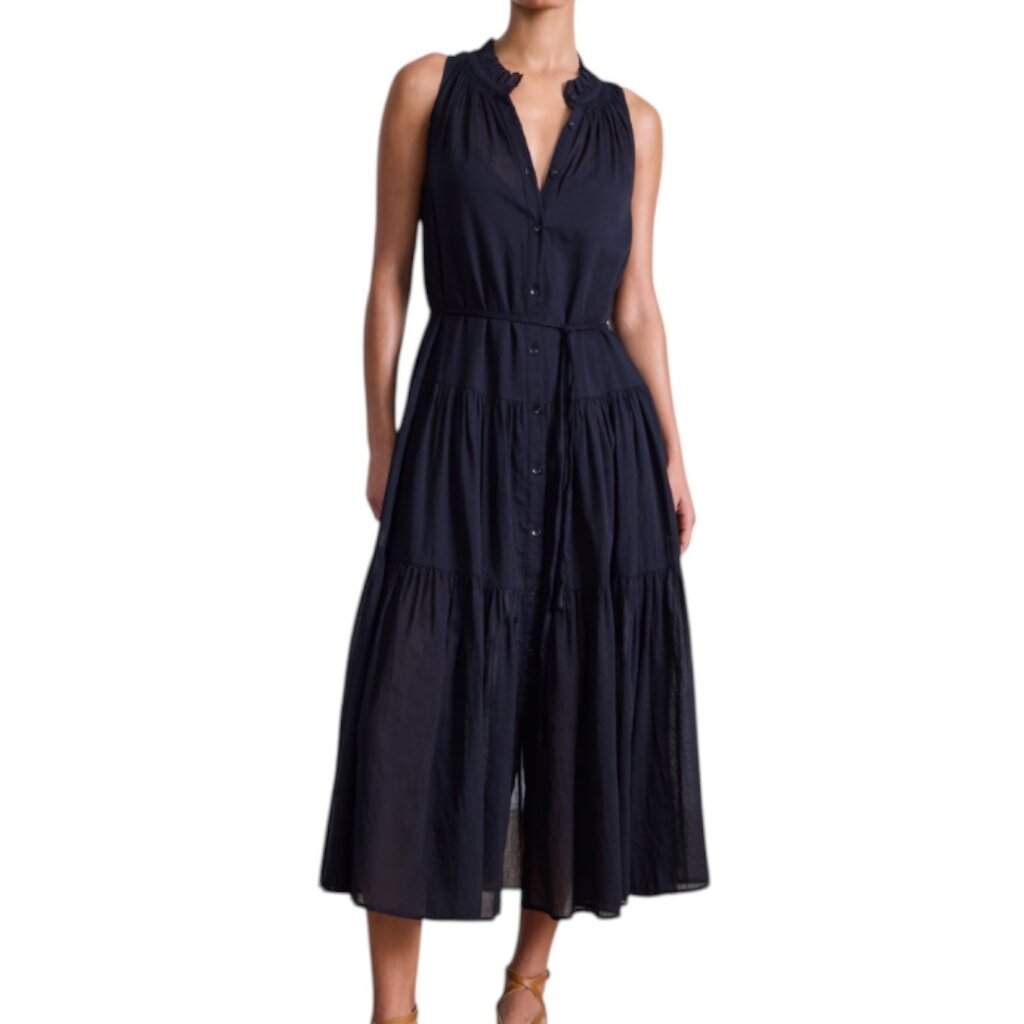 APIECE APART TRINIDAD TANK DRESS BLACK