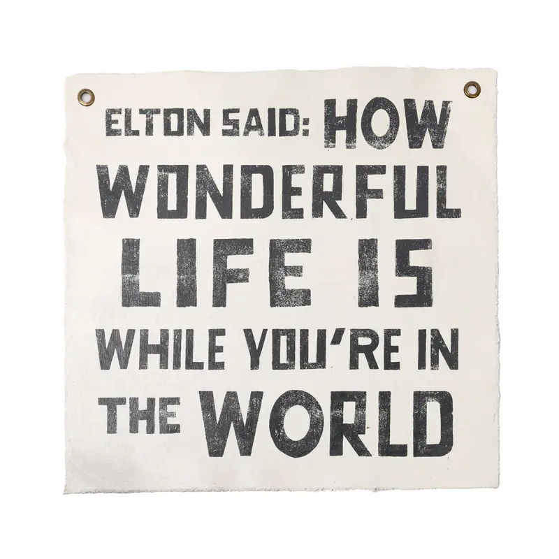 Sugarboo Elton Said 25"x25" Hand Painted Wall Hanging