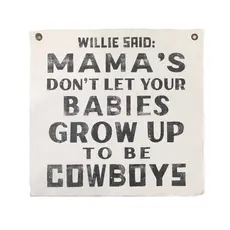 Sugarboo Willie Said 25"x25" Hand Painted Wall Hanging