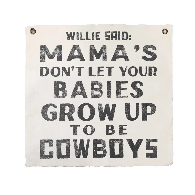 Sugarboo Willie Said 25"x25" Hand Painted Wall Hanging
