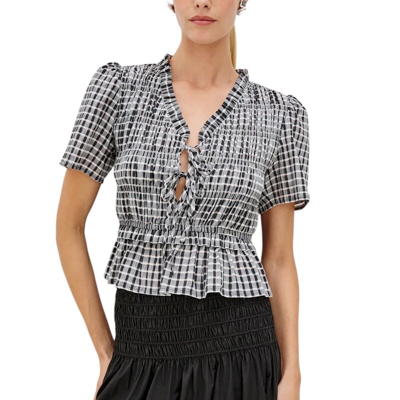 Rails PORTIA TOP ASH SEERSUCKER