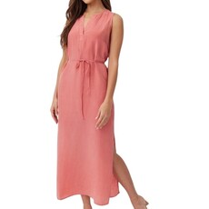 SLEEVELESS BELTED MAXI DRESS SAFI CORAL