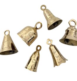 fort & field 3 3/4" Brass Flared & Tulip Bells w Metal Striker