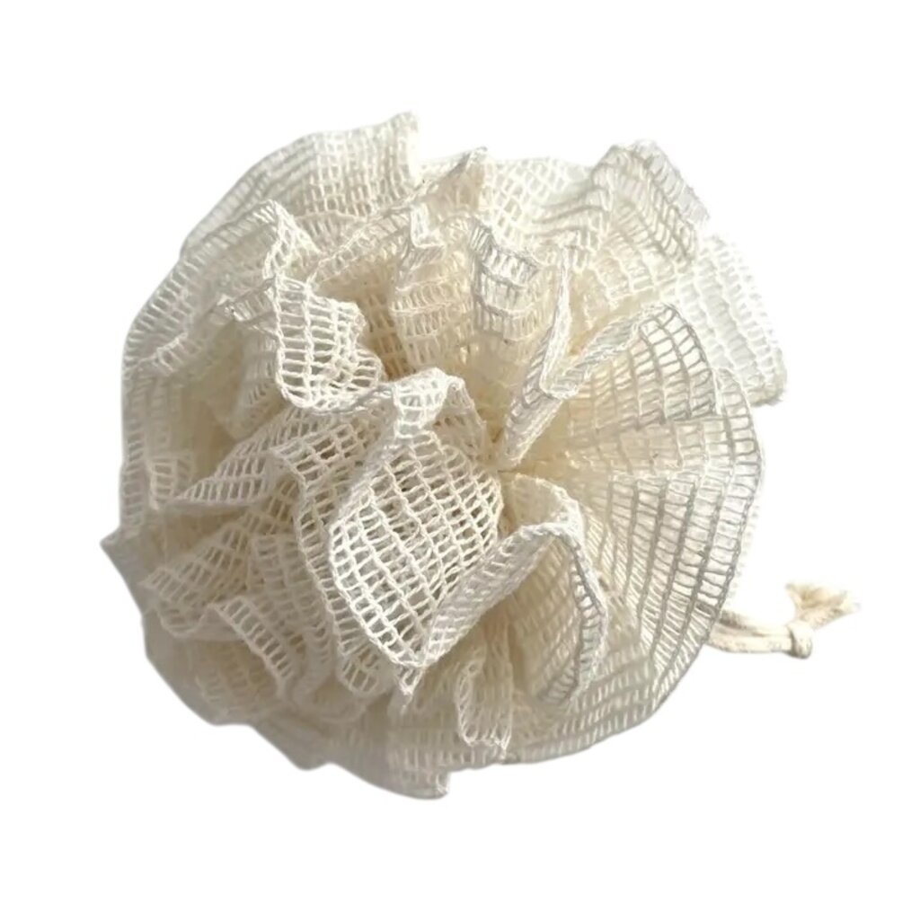 fort & field Natural Ramie Fiber Bath Loofah Sponge Pouf