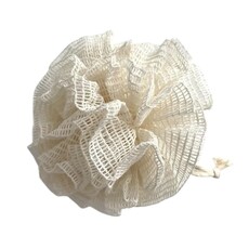 fort & field Natural Ramie Fiber Bath Loofah Sponge Pouf