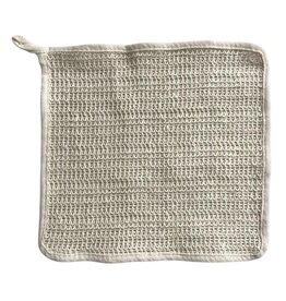 fort & field Exfoliating 10 in Square Eco Ramie Washcloth w Loop