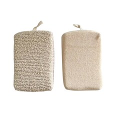 fort & field Rectangular Natural Ramie Cotton Terry Eco Bath Scrub Sponge