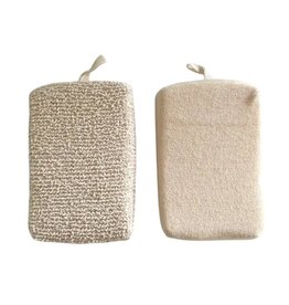 fort & field Rectangular Natural Ramie Cotton Terry Eco Bath Scrub Sponge