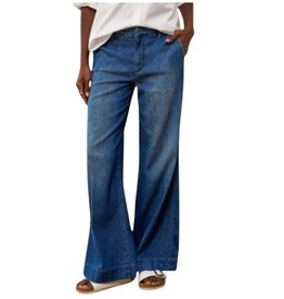 Frank & Eileen WEST VILLAGE The Italian Wide Leg Chino Washed Blue