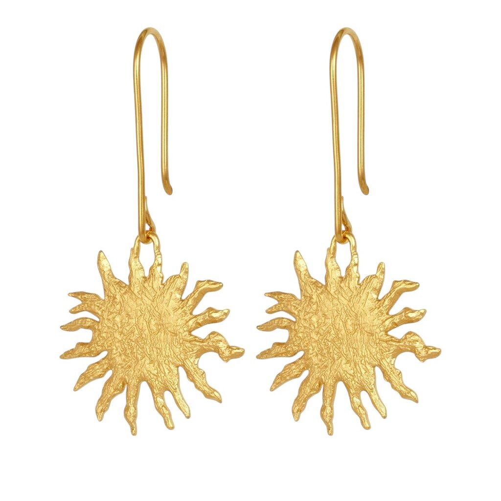 Temple Of The Sun Soleil Earrings Gold Vermeil
