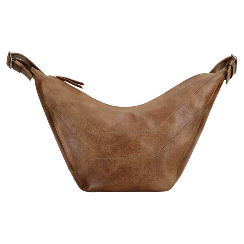 BOONE LEATHER CROSSBODY/HOBO SLING COGNAC