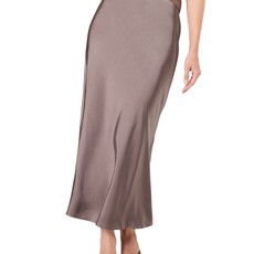 DAY GLOSS SLIP SKIRT COCOA