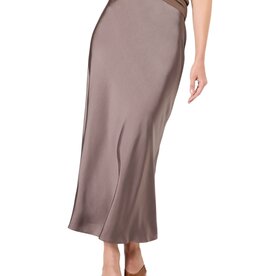 DAY GLOSS SLIP SKIRT COCOA