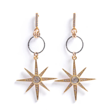 VERVE JEWELRY LYRIC MIXED METAL STAR EARRINGS VE141
