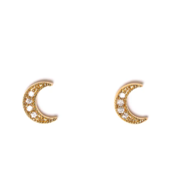 VERVE JEWELRY GEORGIA CRESCENT MOON STUDS VE204B