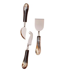 BE HOME Horn & Stainless Cheese Set