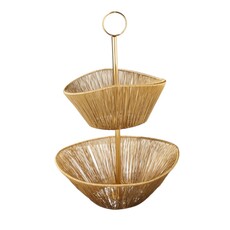 BE HOME Gold Rhythm Wire Small Basket