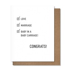 Pretty Alright Goods Baby Checklist - Baby Card