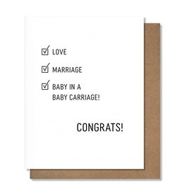 Pretty Alright Goods Baby Checklist - Baby Card