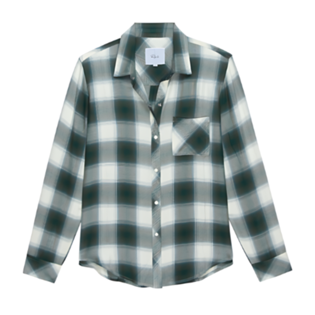 Rails HUNTER BUTTON DOWN OLIVE STONE BLUE