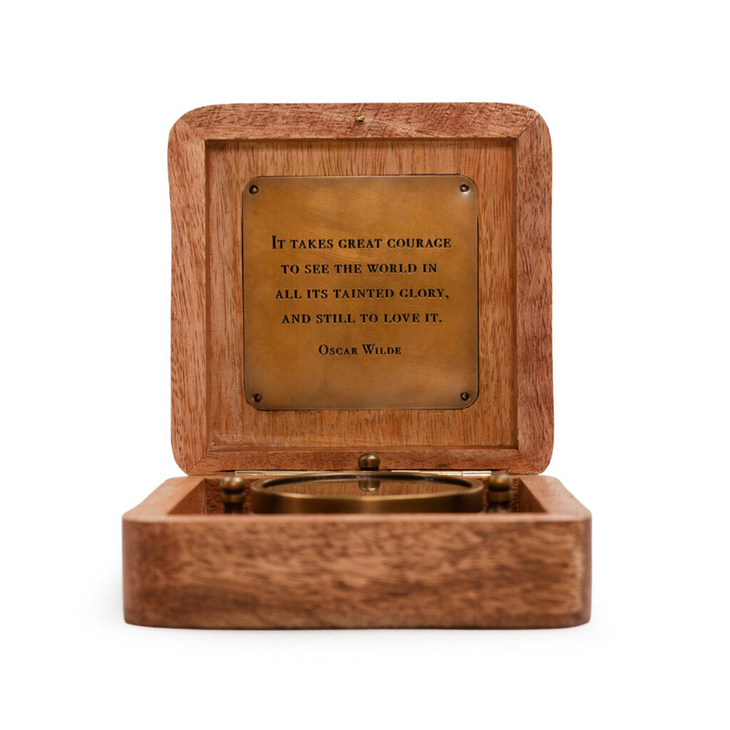 Sugarboo Tripod Compass in Oscar Wilde Wooden Box