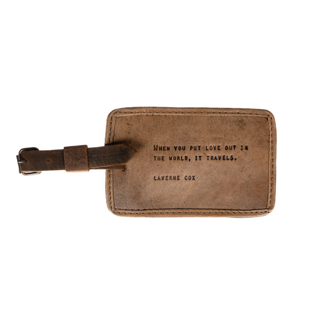 Sugarboo When You Put Love Out (Laverne Cox) Leather Luggage Tag