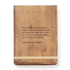 Sugarboo Large Saint Francis of Assisi Leather Journal - Honey