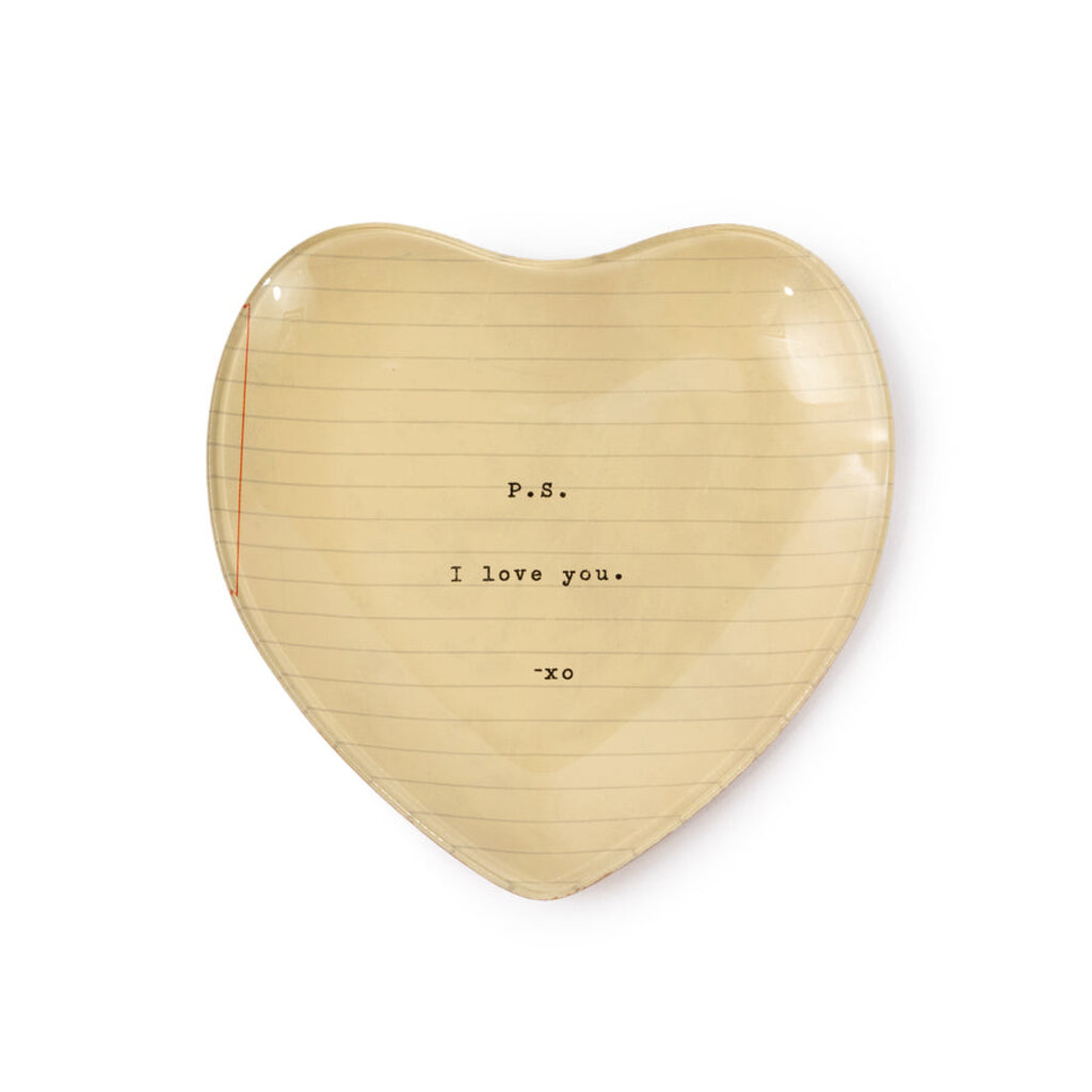 Sugarboo PS I Love You Small Heart Decoupage Plate