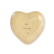 Sugarboo PS I Love You Small Heart Decoupage Plate