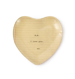 Sugarboo PS I Love You Small Heart Decoupage Plate