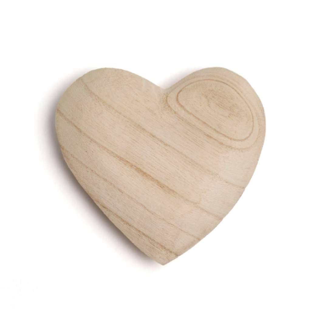 Sugarboo Natural Carved Wooden Heart
