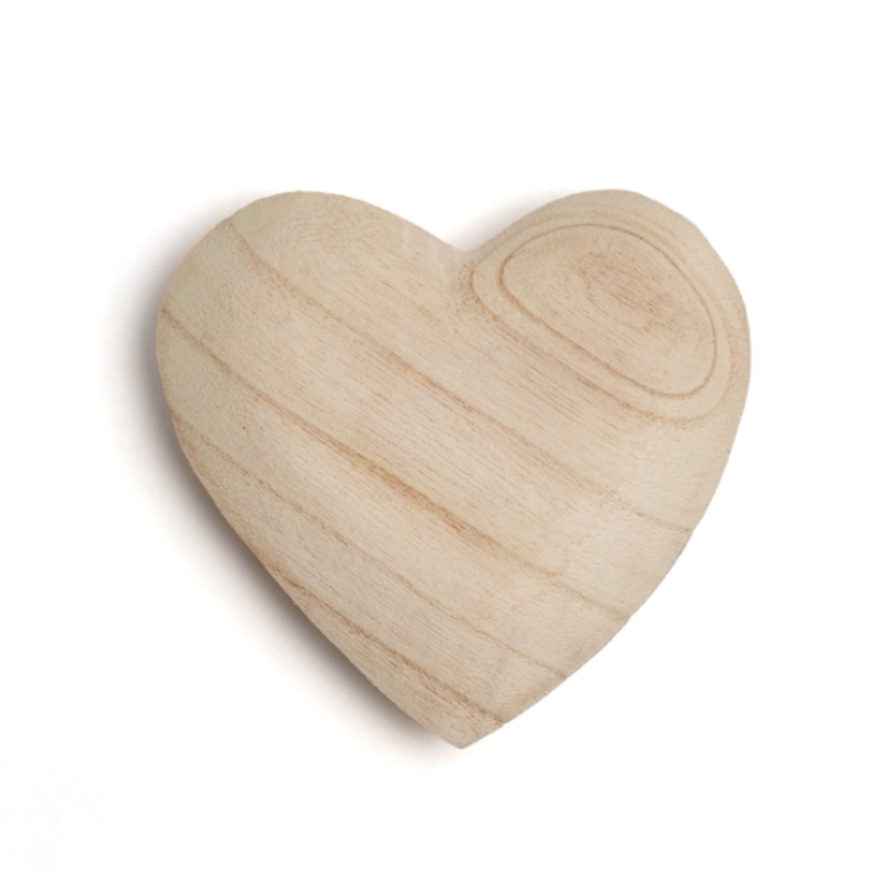 Sugarboo Natural Carved Wooden Heart