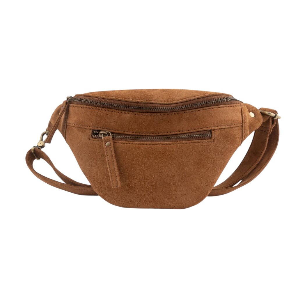 3001 Belle Suede Leather Belt Bag Cognac